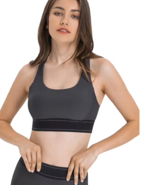 Millennia Contrast Sports Bra | Women's Yoga & Gym Activewear | FITZEV