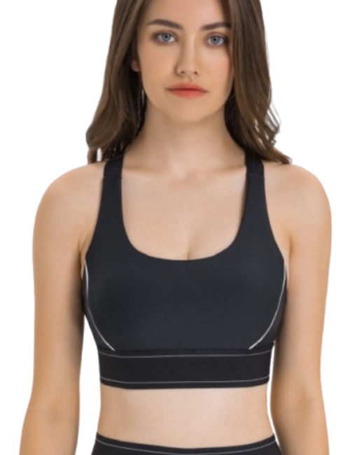 Millennia Contrast Sports Bra | Women's Yoga & Gym Activewear | FITZEV