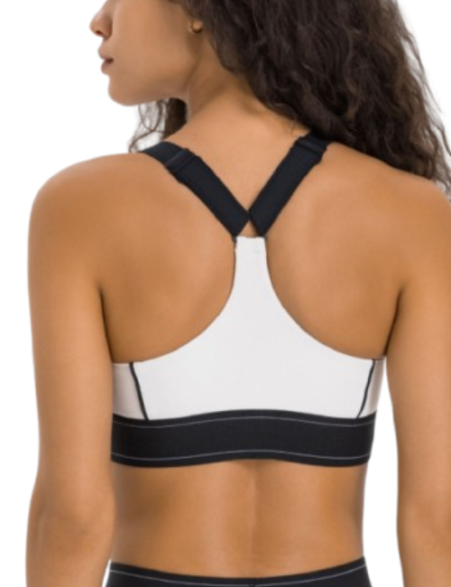 Millennia Contrast Sports Bra | Women's Yoga & Gym Activewear | FITZEV