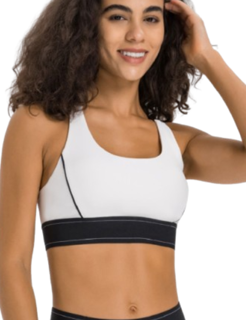 Millennia Contrast Sports Bra | Women's Yoga & Gym Activewear | FITZEV