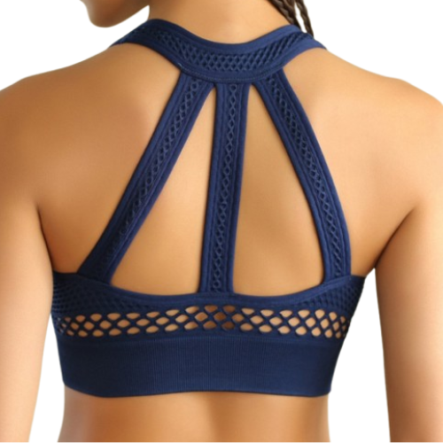 Seamless High-Impact Push-Up Sports Bra – Padded Workout & Yoga Fitness Crop Top