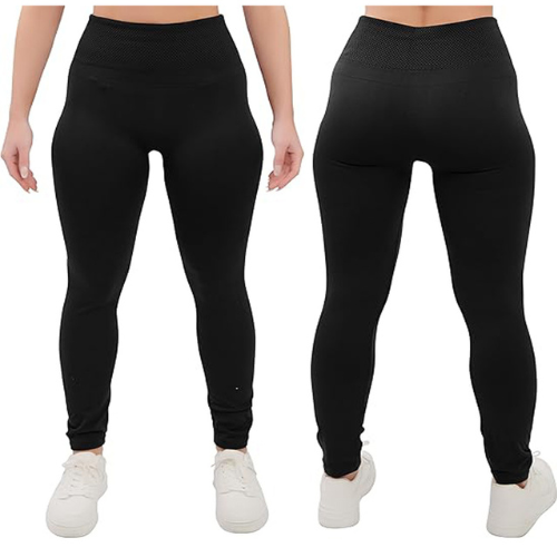 Women's High-Waisted Fleece-Lined Yoga Leggings – Warm Winter Thermal Stretchy Tights