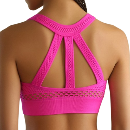 Seamless High-Impact Push-Up Sports Bra – Padded Workout & Yoga Fitness Crop Top