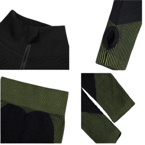 Women's Seamless 3-Piece Workout Set | Long Sleeve Gym Outfit | FITZEV
