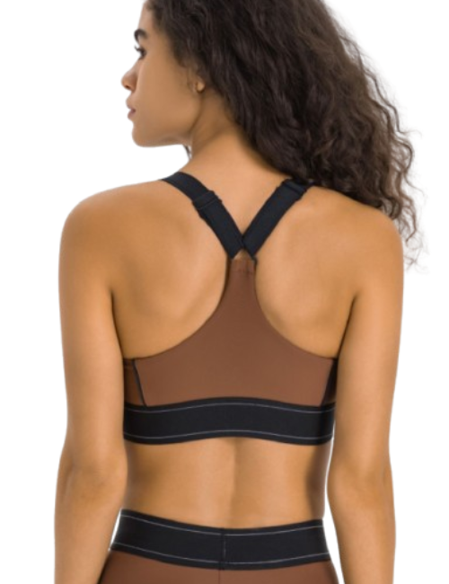 Millennia Contrast Sports Bra | Women's Yoga & Gym Activewear | FITZEV